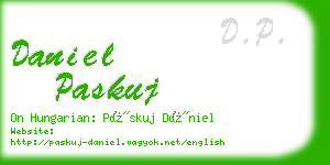 daniel paskuj business card